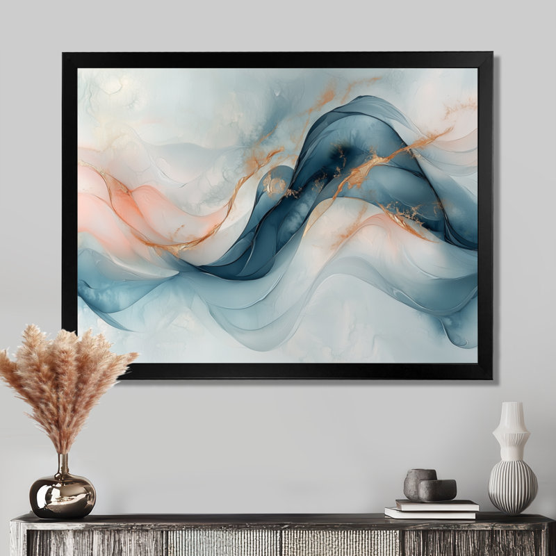 Octavus - Abstract Large Wall Art, Cadre simple, Noir, noir, noir, noir, H 12 po x l 20 po
