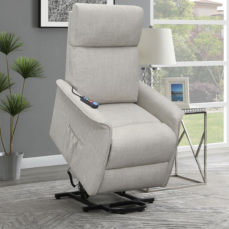 Fauteuil inclinable électrique lève-personne rembourré, Beige