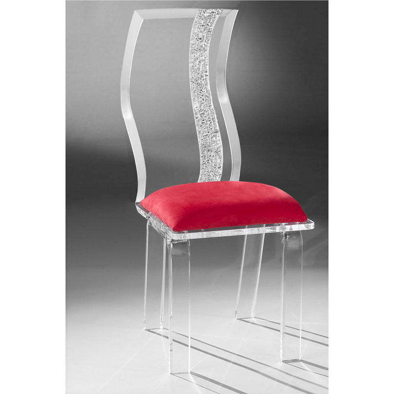 Chaise d'appoint rembourrée Deitch, Rouge