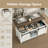 Jaquavion Coffee Table, Farmhouse Lift Top Coffee Table with Hidden Storage and Sliding Barn Door for Living Room-1919002605