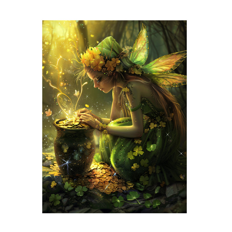 Mikey Bergman Good Luck Faerie Canvas Art, 47" H x 35" W