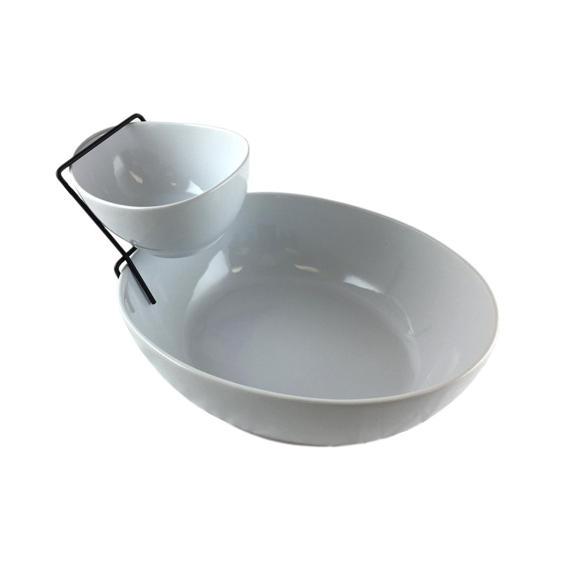 Red Barrel Studio Bellanca Ceramic Chips And Dip Platter
