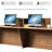 94.5-Inch Vintage Front Desk for 2, Spacious Leg Room, Ideal for Office or Computer Desk