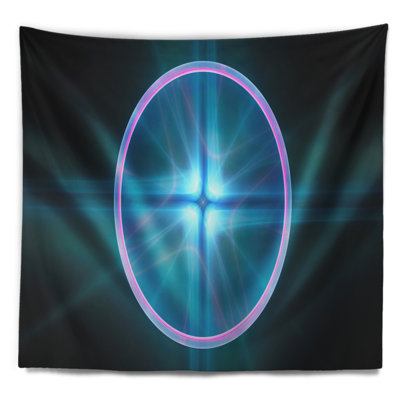 Tapisserie d’esprit abstract blue sphere of cosmique