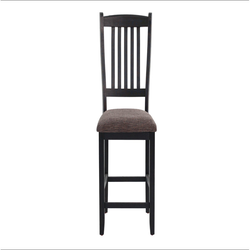 Chaise haute en noir rustique