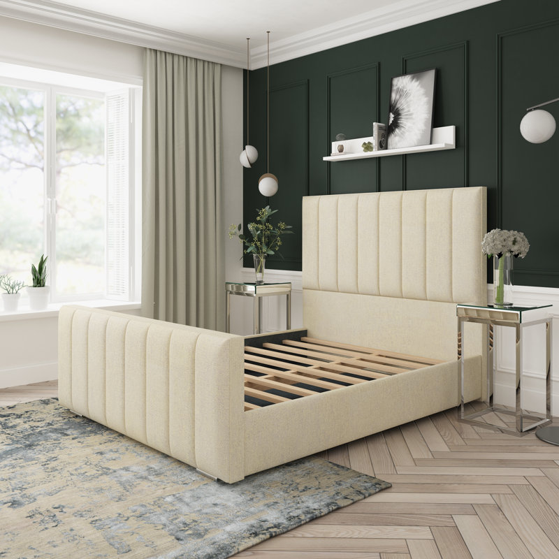 Upholstered Bed, Cream, Double (4'6)