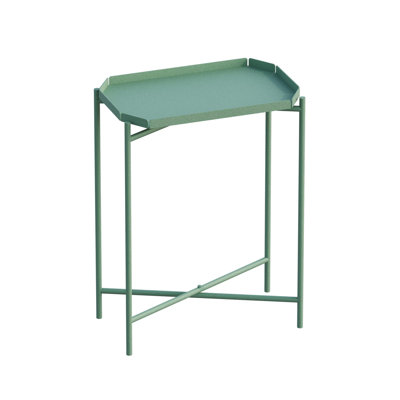 Modern Green Coffee Table, 26 x 22 x 15.7 inches | 100% Metal Construction, Lightweight at 6.9 lbs | Stylish Solid Color Design, Perfect for Living Rooms & Contemporary Spaces, Durable & Functional