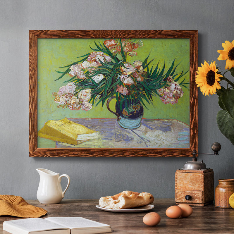 Oleanders, reproduction d'art sur toile, Érable, H 14 po x l 20 po x P 1,5 po