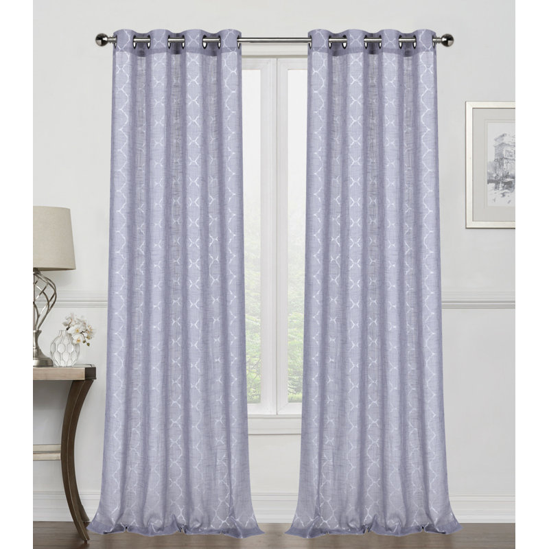 Cardinale Semi Sheer Curtain Pair, Gray