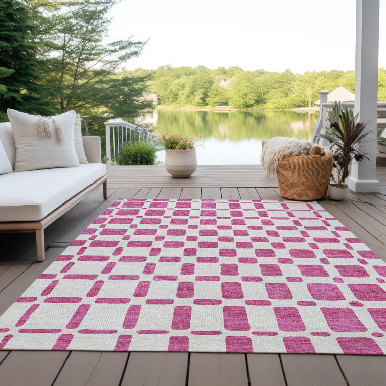 Malek Indoor/Outdoor Area Rug with Non-Slip Backing