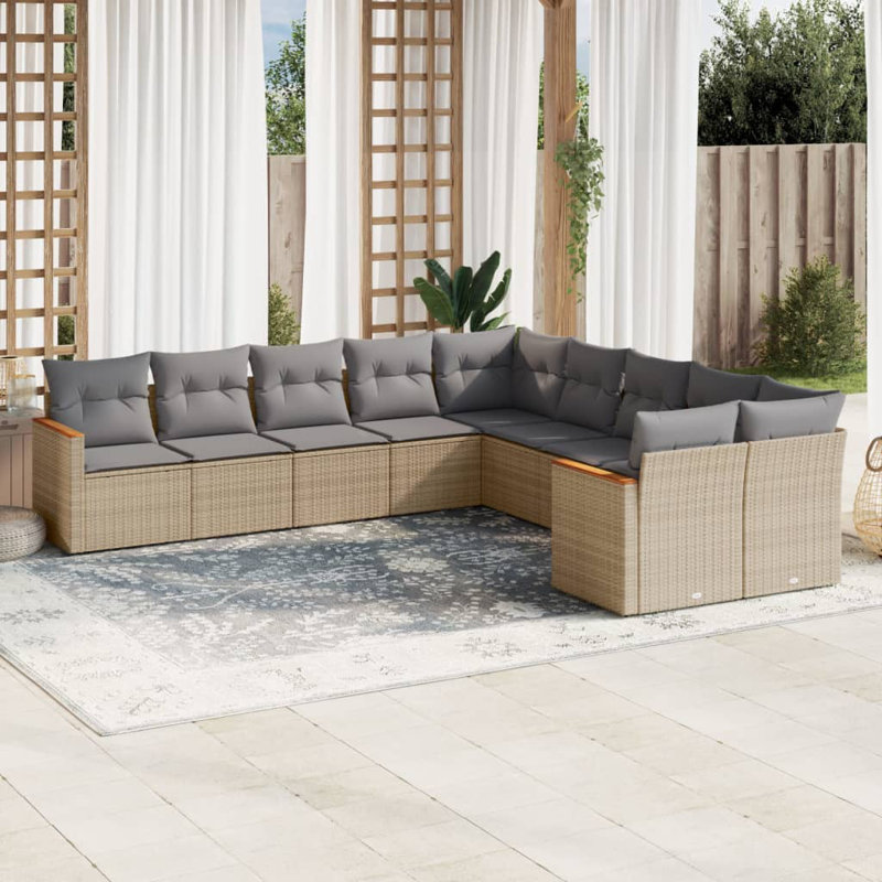  Garden Sofa Set Beige