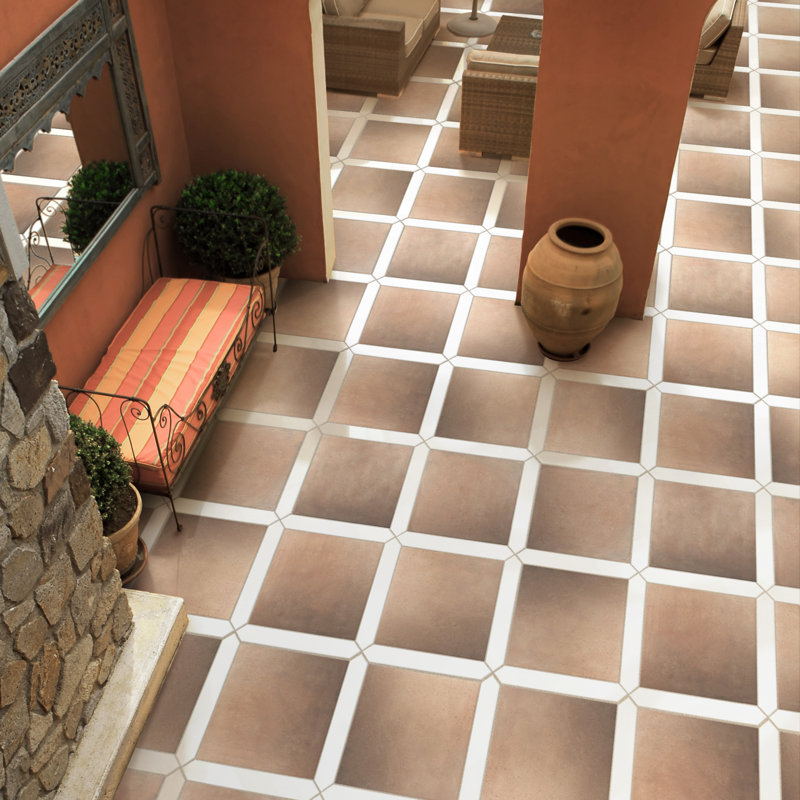 Argile Treillis 20-1/2 In. X 20-1/2 In. Porcelain Floor And Wall Tile Kit