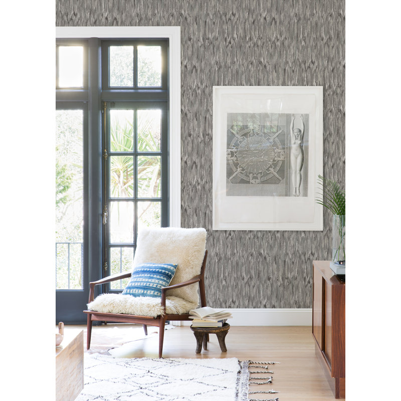 Kintana Metallic Wallpaper Roll, Pewter