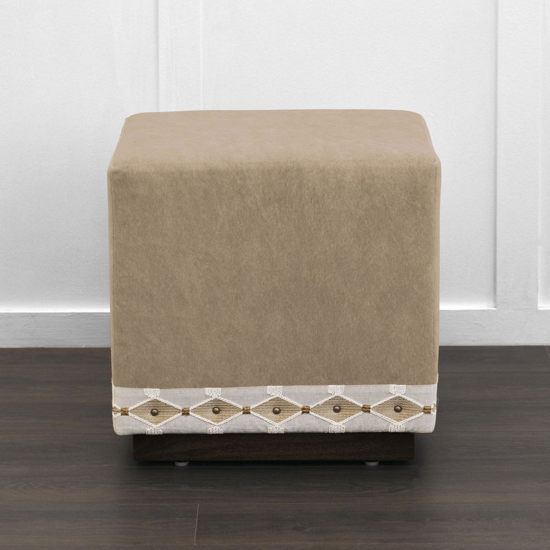 Levi Faux Hide Ottoman