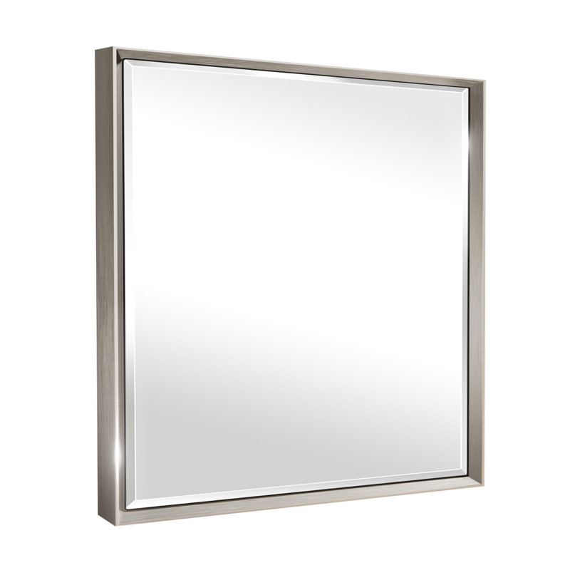 Miroir de salle de bain Lohoski, Nickel brossé, 36 po x 36 po