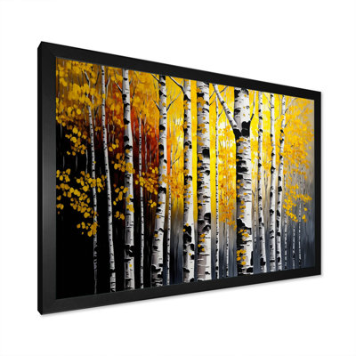 Into A Golden Birch Forest VI - Art mural sur toile paysage
