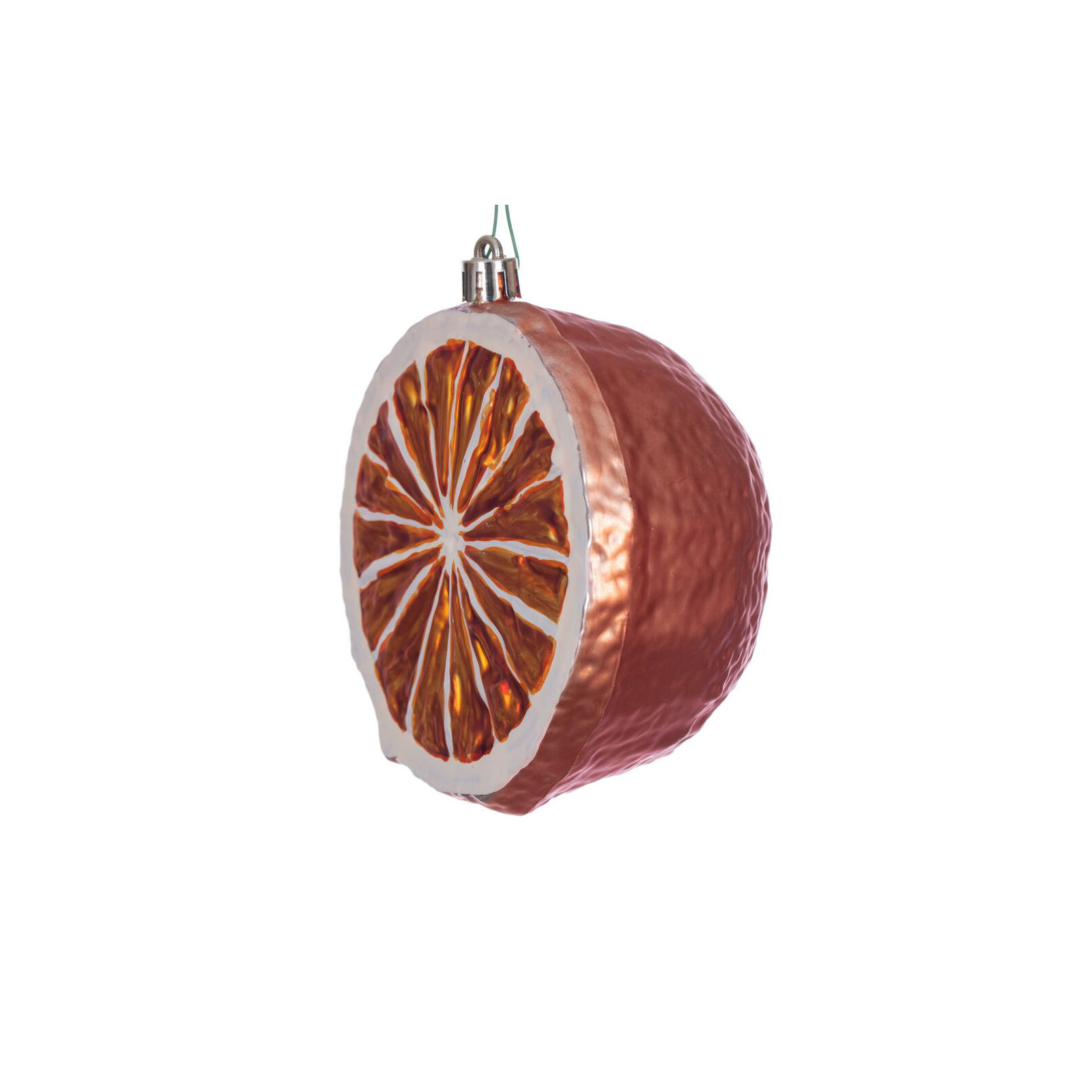 4" Orange Fruit Ornament. Each bag includes six ornaments.