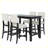 Classic 5-Piece Counter Height Dining Set with 4 Chairs-421275461-421275482