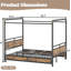 Queen Drawer Canopy Standard Bed with Mattress with Bookcase with Desk with Trundle Bed with Shelves