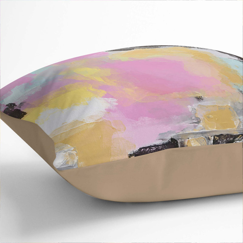 Abstract Square Throw Cushion, Stone, 40cm H x 40cm W x 15cm D