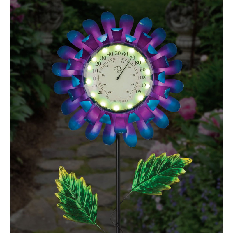 Thermomètre à piquet solaire, Mauve