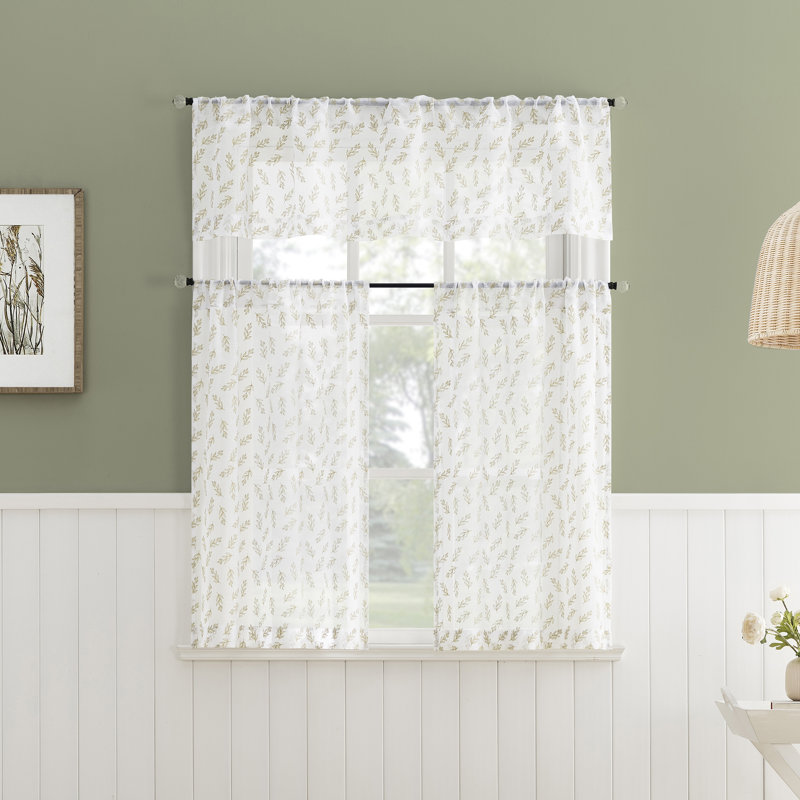 Cantonnière de cuisine Carsonville, Beige