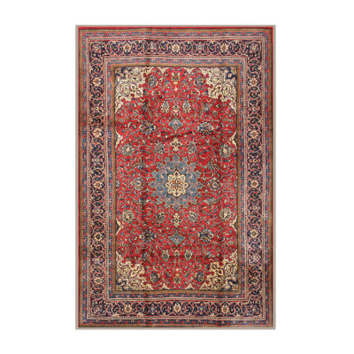Tapis traditionnel rouge / brun Gadre
