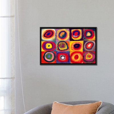 "carrés avec cercles concentriques" par wassily kandinsky,-impression