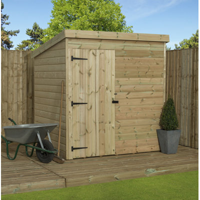 7 Ft. W x 6 Ft. D Shiplap Pent Wooden Shed