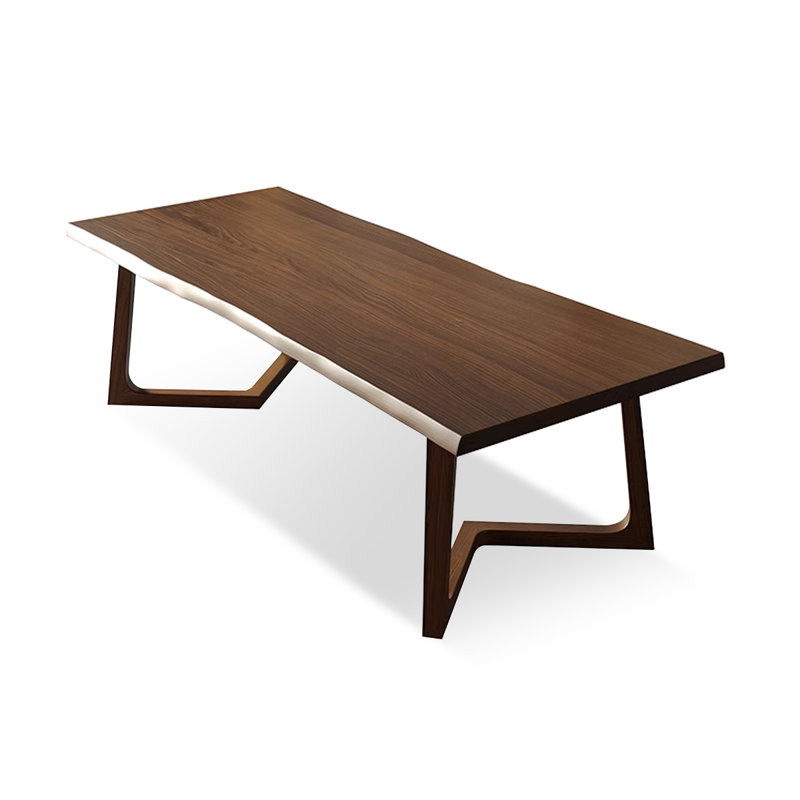 Table de salle à manger en bois massif noisette, 29.53"H x 78.74"L x 33.46"W