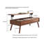 Table basse surélevée Table basse 100% chêne massif avec plateau en bois massif et plateau de bureau-1797288150