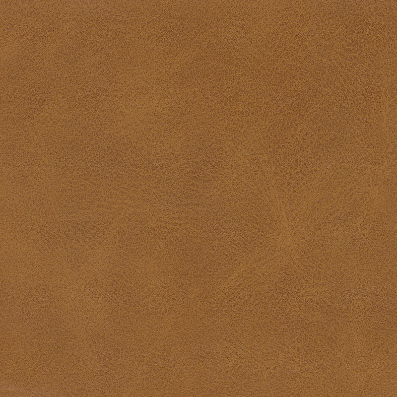 Repose-pieds rond Brythney - Similicuir caramel, Brun caramel