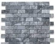 Carreau de mosaïque en marbre gris foncé 2 po x 4 po CNK Tile