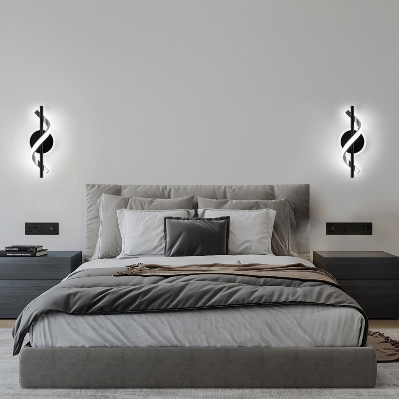 Appliques murales à DEL pour l'intérieur (noir), Matte Black