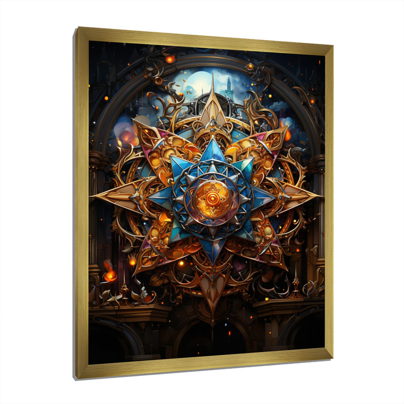 Judaïsme, magen David, art mural du salon, H 40 po x l 30 po x P 1,5 po, Encadrement doré