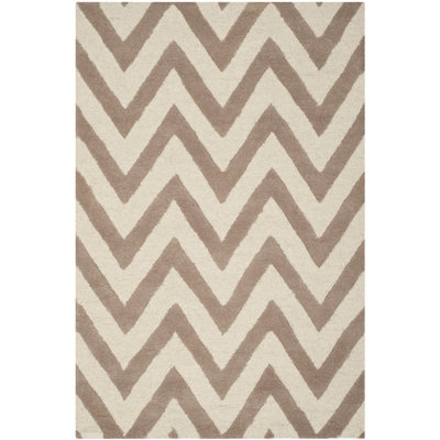 Sandiacre Chevron Wool Hand Woven Area Rug