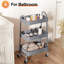 Petit chariot à roulettes 3 niveaux, organisateur de rangement utilitaire en métal-106436838