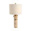 Lampe en travertin 26 po x 13 po Everly Quinn avec 2 poignées, brun clair