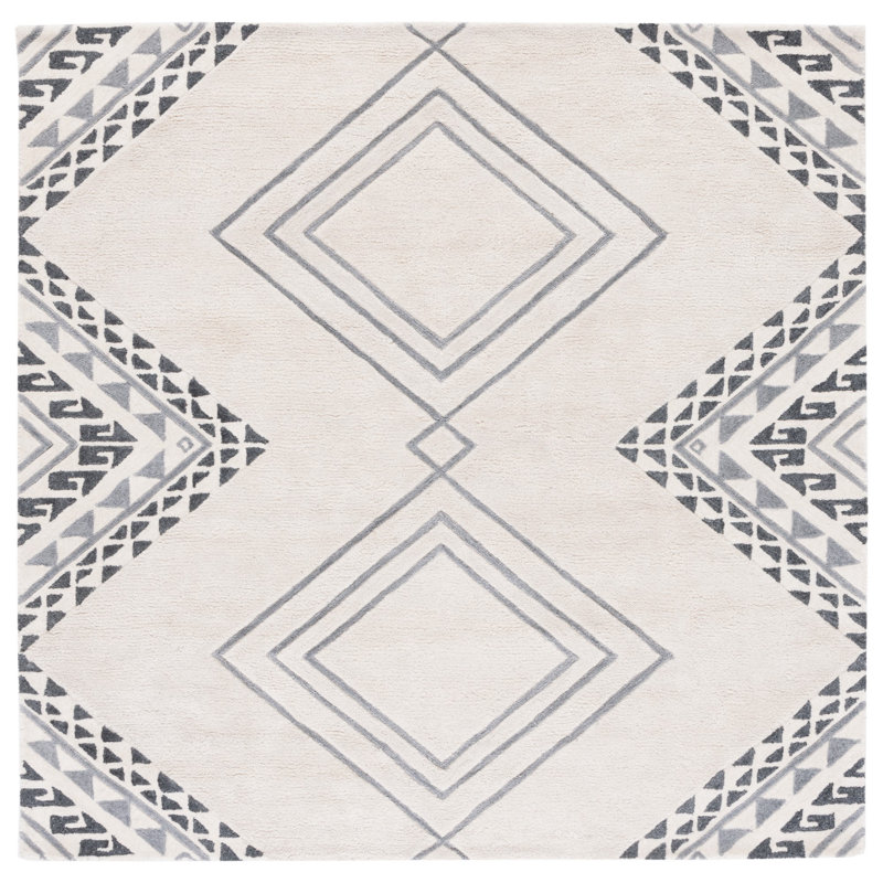Powell Hand Tufted Performance Southwestern Rug, Square 7'