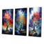 «Blue Red Oak Tree Oak Symphony», 3 pièces sur toile-1816807181-1816807182