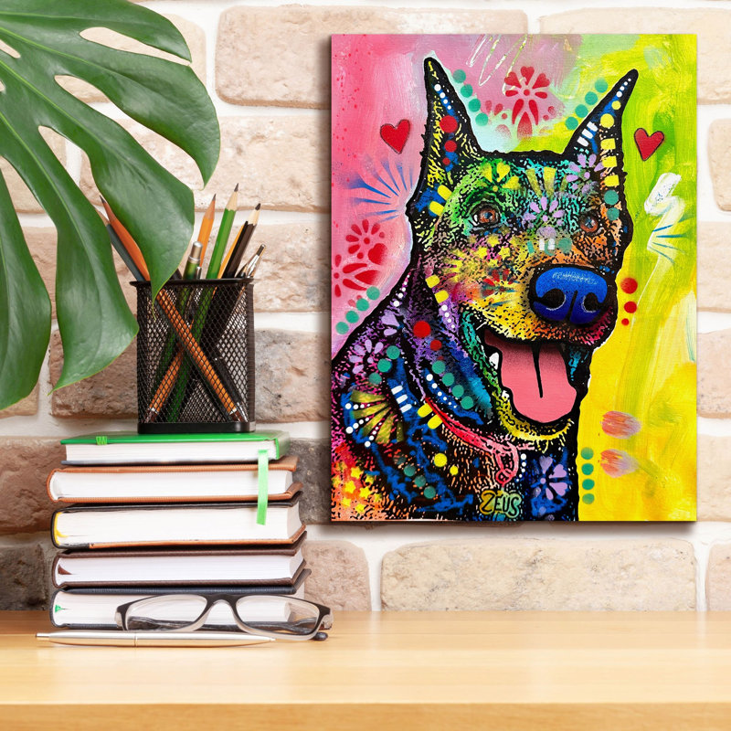 «Zeuss Joy 2» par Dean Russo, art mural sur toile, H 16 po x l 12 po x P 0,75 po
