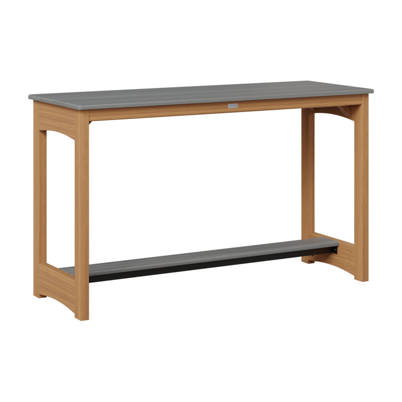 Table de jardin à hauteur de comptoir Berlin Gardens, Bois flottant gris, 35.5" H x 60" W x 22" D, Teck naturel
