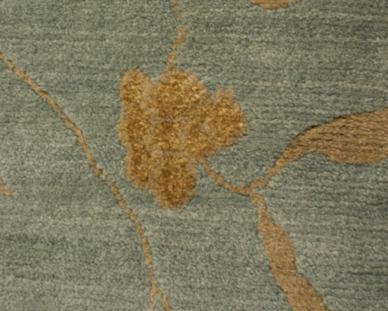 Climbing Floral Area Rug in Blue/Green/Yellow, Rectangle 8' x 10'
