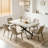 55.11"-70.86"Retro Rectangular Stretch Dining Table-985527823