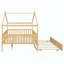 Lit en bois avec lit gigogne simple pour enfants, conception compacte et durable