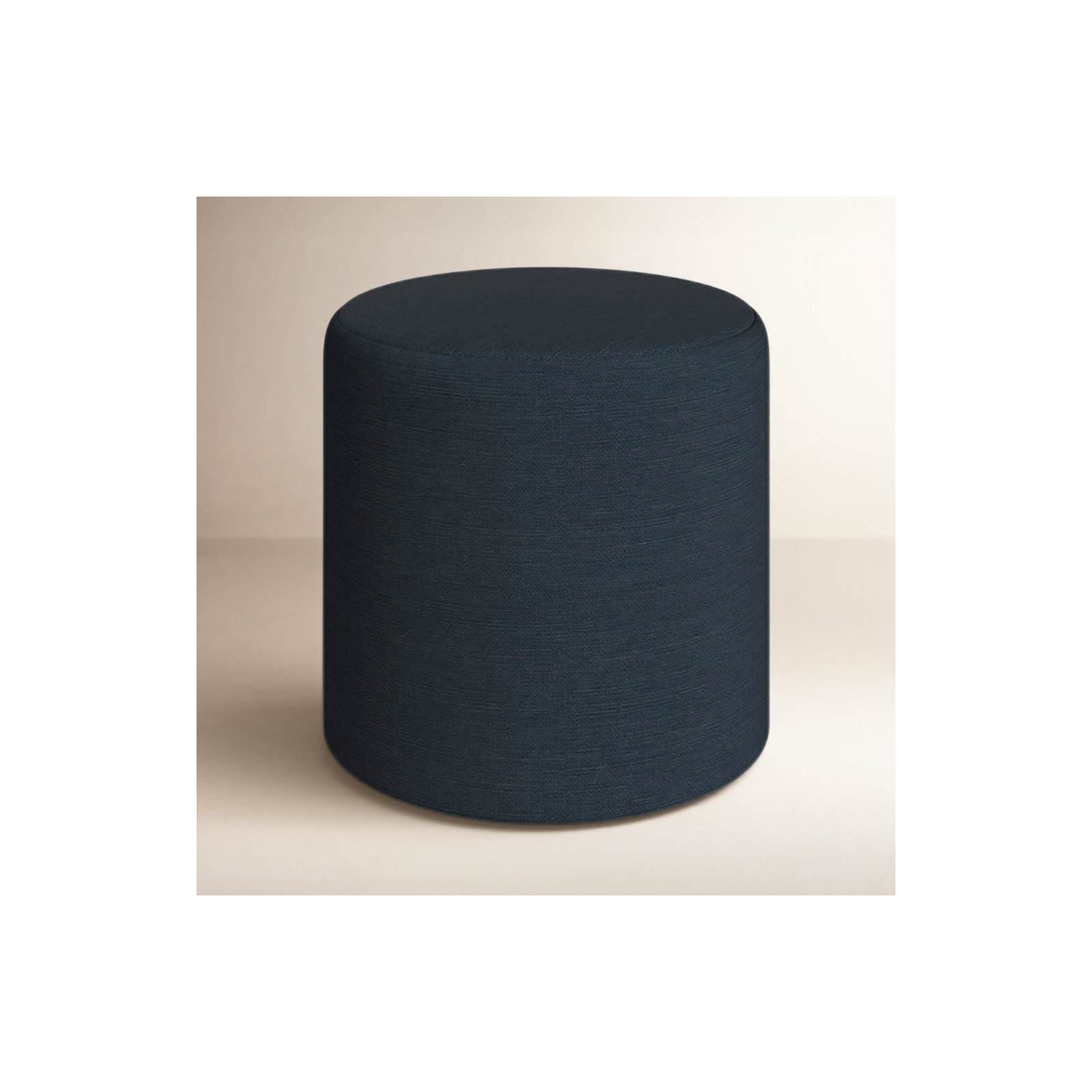 Orlando Upholstered Ottoman, Classic Navy Linen