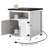 24" Farmhouse End Table With Charging Station And Barn Door Storage-913112094