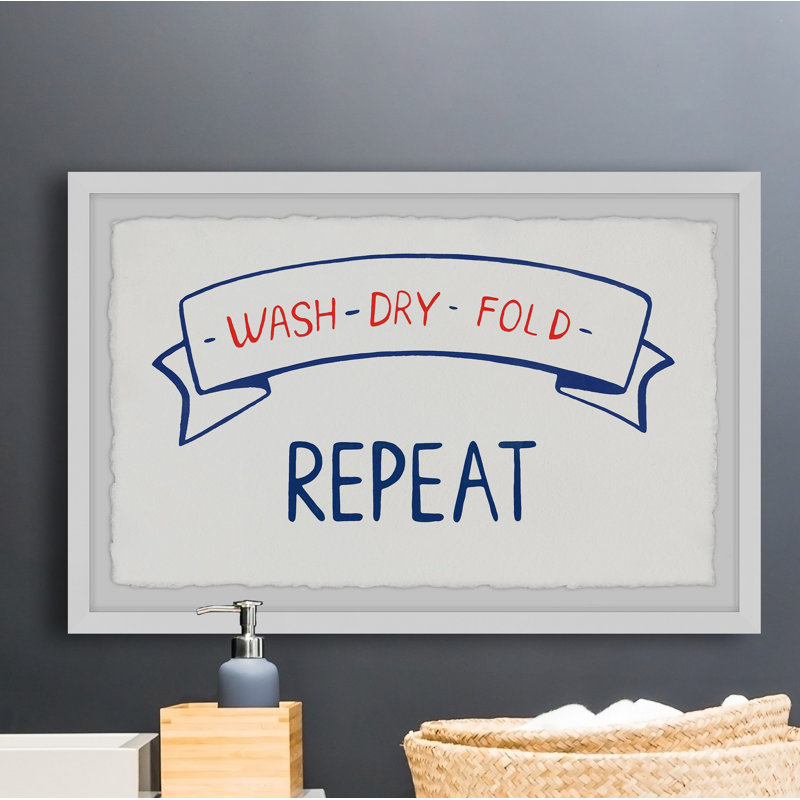 «Wash And Dry», reproduction encadrée, H 30 po x l 45 po x 1,5 po