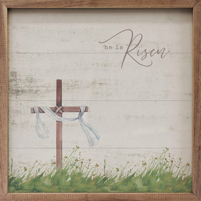 He is Risen Cross Whitewash