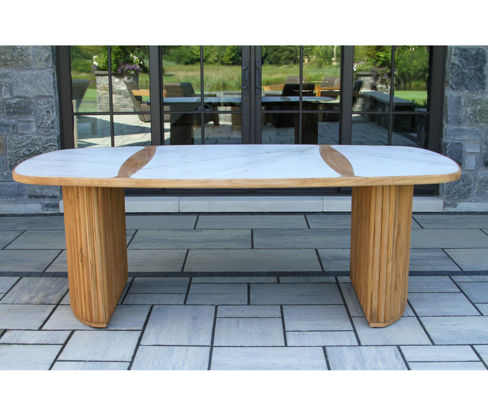 Estate 82" Patio Dining Table, White